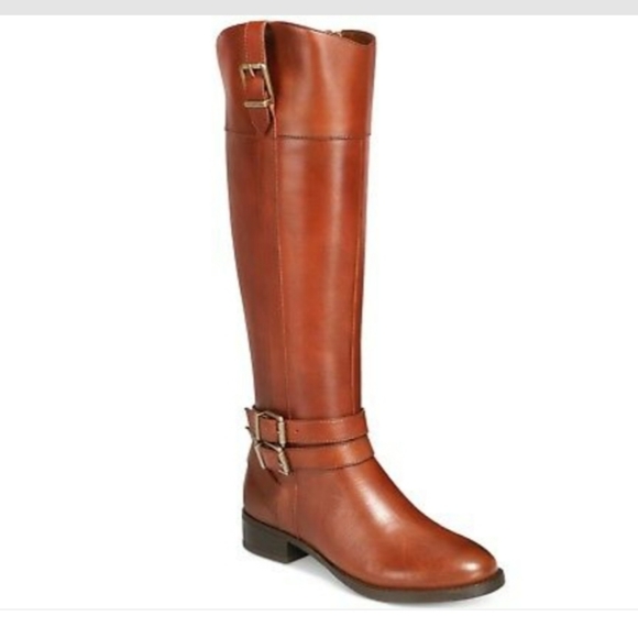 INC International Concepts Shoes - INC Womens Frankii Leather Riding Boots